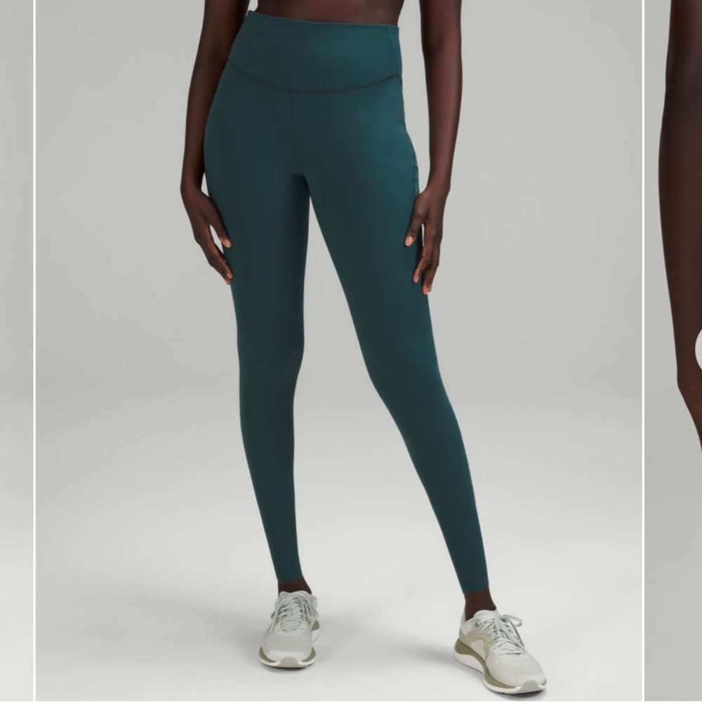 Lululemon Base Pace High-Rise Running Tight 28" Brushed Nulux, 4,  GREEN JASPER